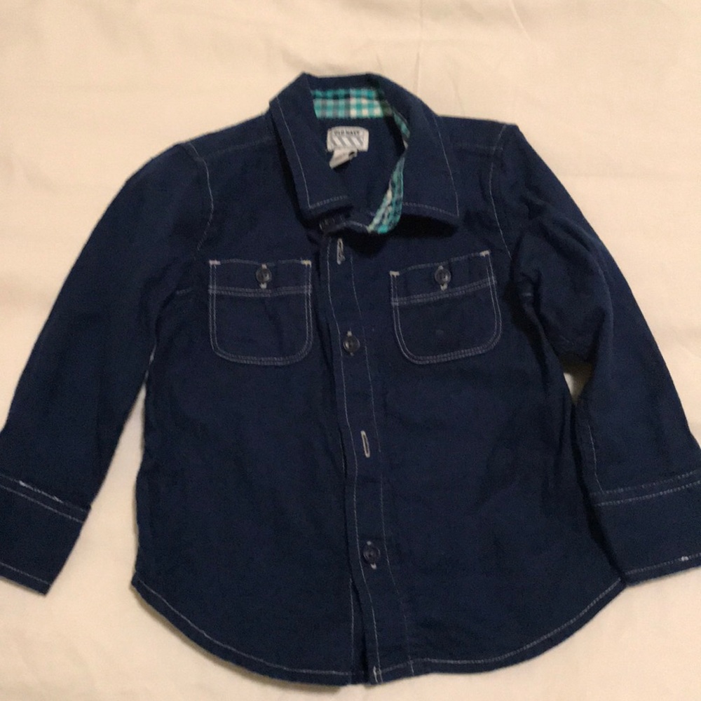 Old Navy Dark blue long sleeve button down